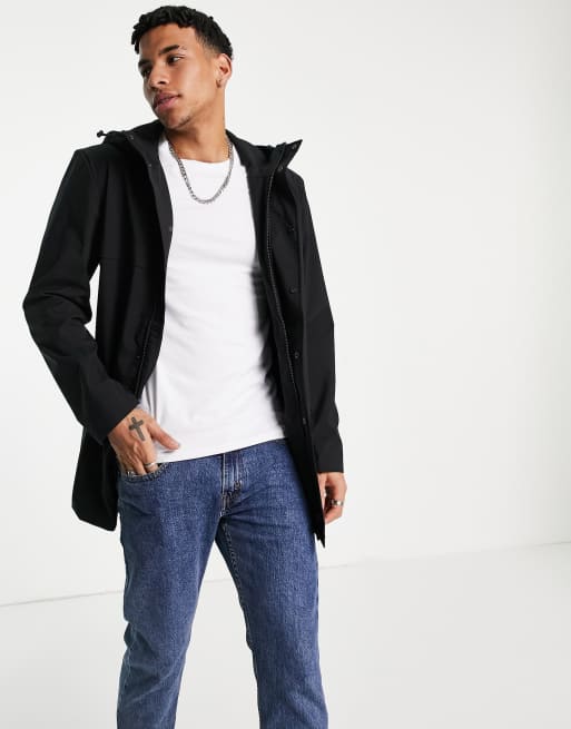 Tommy Hilfiger tech hooded parka jacket in black | ASOS