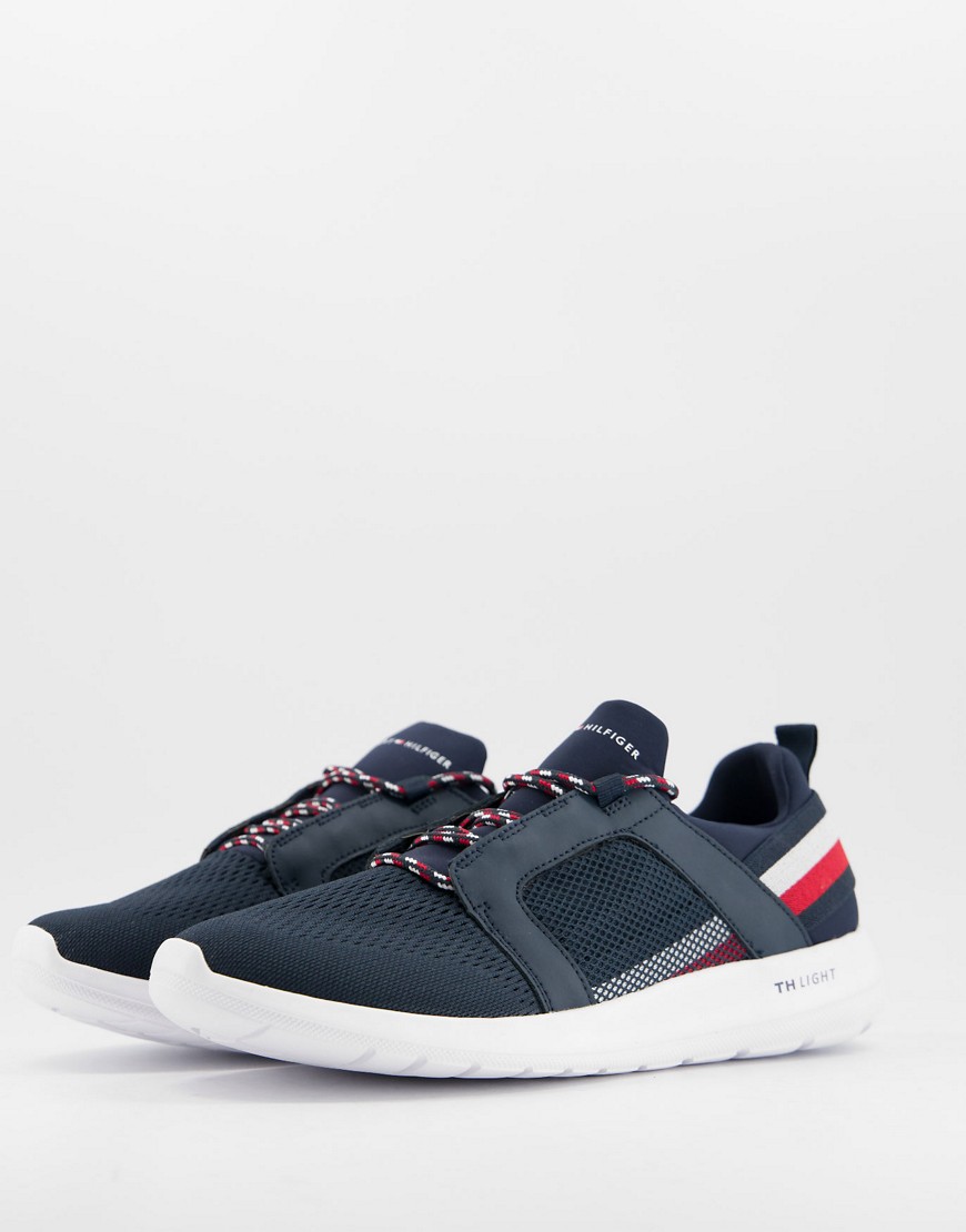 Tommy Hilfiger technical material mix trainers in navy