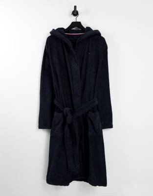 TOMMY HILFIGER TERRYCLOTH ROBE IN NAVY