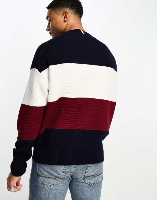 Colour block deals tommy hilfiger jumper