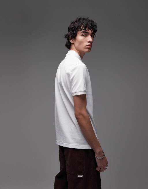 Tommy Hilfiger textured regular polo shirt in white, 4 of 4