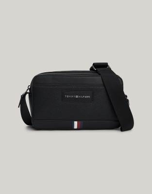 Tommy Hilfiger TH Business Textured Reporter Bag in Black