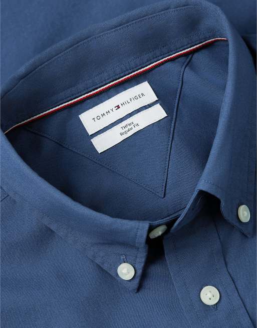 Tommy Hilfiger - Th Flex - Chemise classique en popeline - Bleu foncé, 7 de 7
