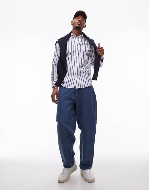 Tommy Hilfiger - Th Flex - Chemise coupe classique à rayures marines - Multicolore