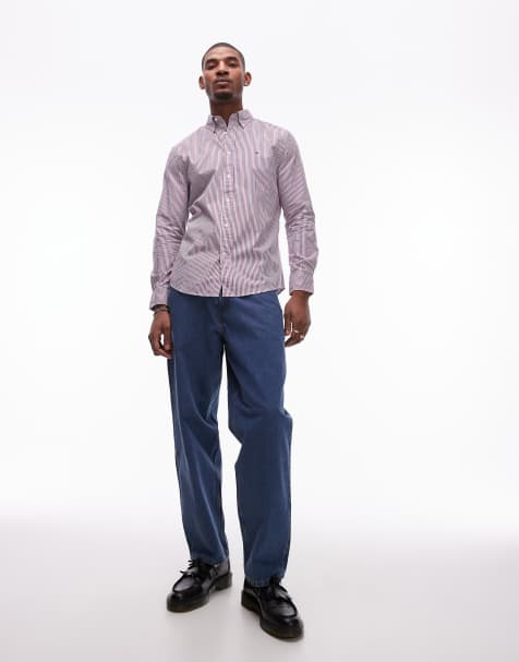 Tommy Hilfiger Th flex regular fit stripe shirt in multi - view 1