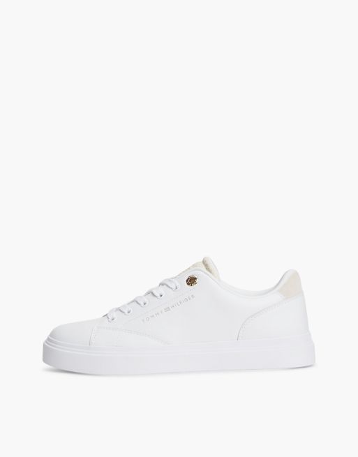 Tommy Hilfiger Th monogram baskets à semelle cupsole en blanc/crème doux, 7 de 7
