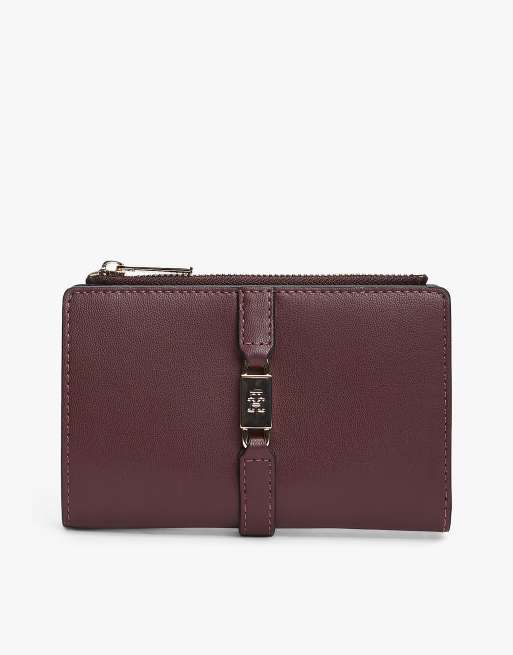 Tommy Hilfiger Th monogram bifold wallet in dark purple