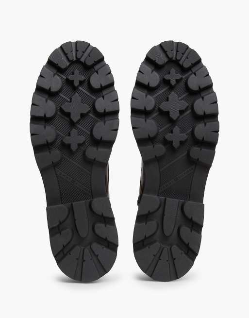 Tommy Hilfiger TH Monogram Leder-Schnürstiefel in Dunkelbraun, 5 von 7
