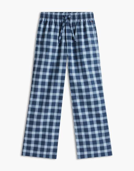 Tommy Hilfiger Th original print woven pyjama set in chambray blue shadow check, 6 of 6
