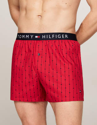 Tommy Hilfiger TH Original Woven Boxer Shorts in Red