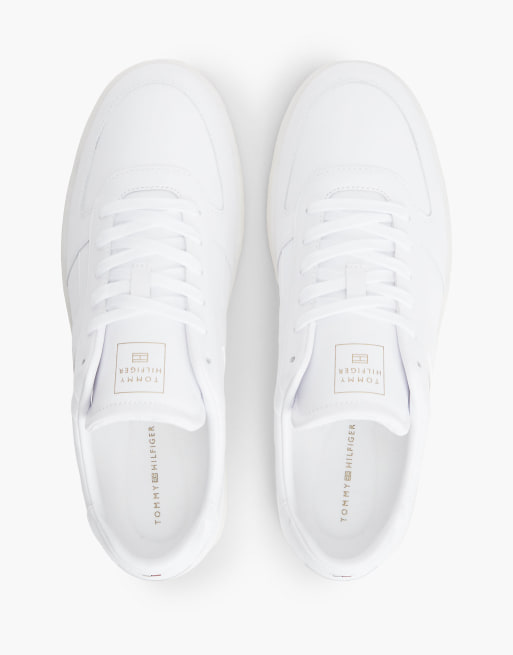 Tommy Hilfiger Th tribeca baskets en cuir à logo métallisé blanches, 3 de 7