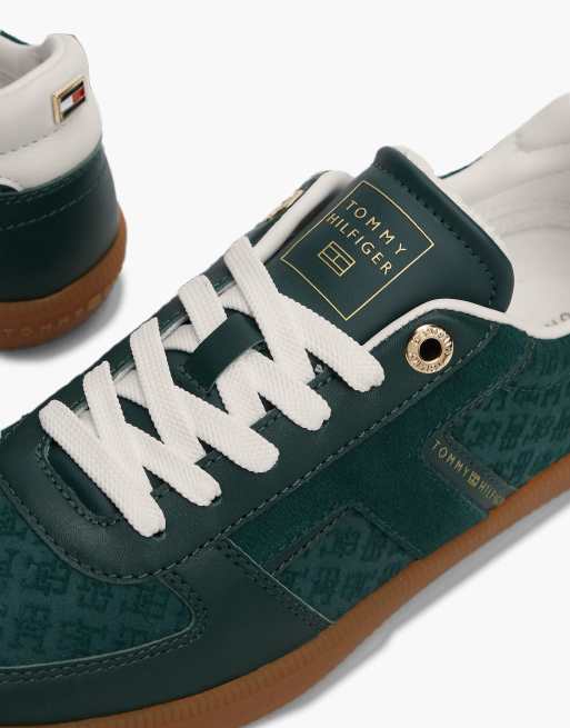 Tommy Hilfiger TH Tribeca baskets en cuir à monogramme embossé, hunter, 6 de 7