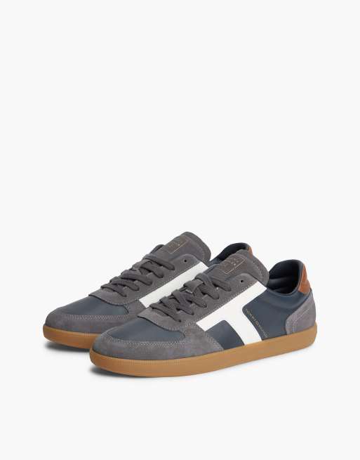 Tommy Hilfiger TH Tribeca baskets en cuir texturé mixte bleu marine, 2 de 7