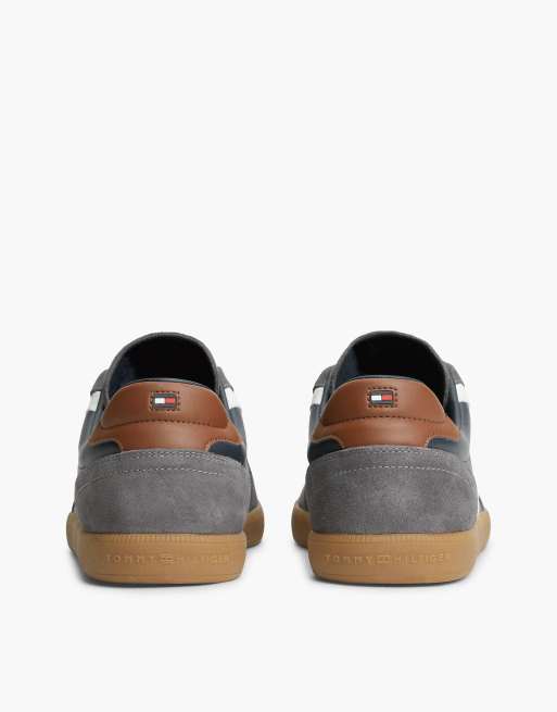 Tommy Hilfiger TH Tribeca baskets en cuir texturé mixte bleu marine, 4 de 7