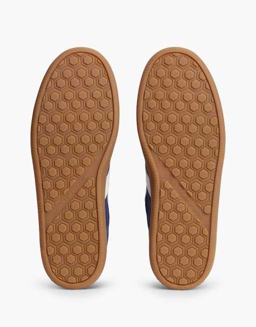 Tommy Hilfiger Th tribeca baskets en daim à textures mélangées en bleu marine preppy, 5 de 7