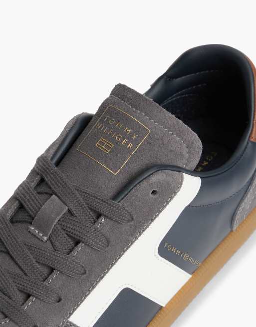 Tommy Hilfiger Th tribeca Sneaker aus Leder mit Materialmix in Marineblau, 6 von 7