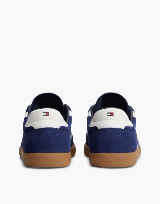 Tommy Hilfiger Th tribeca Sneaker aus Wildleder mit gemischter Struktur in Marineblau, 4 von 7