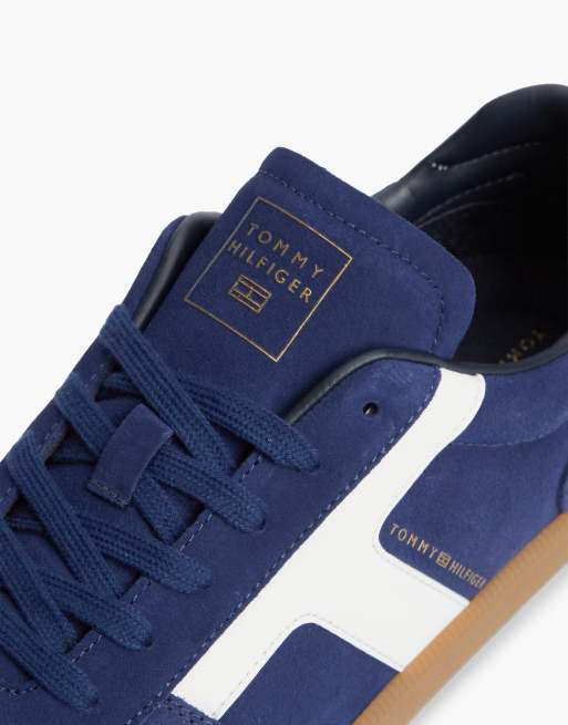 Tommy Hilfiger Th tribeca Sneaker aus Wildleder mit gemischter Struktur in Marineblau, 6 von 7