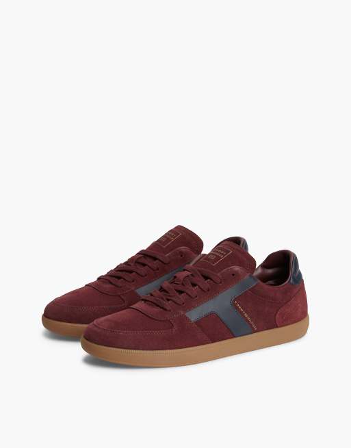 Tommy Hilfiger Th tribeca Sneaker aus Wildleder mit Materialmix in Oxblood, 2 von 7
