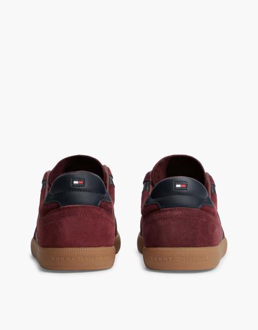 Tommy Hilfiger Th tribeca Sneaker aus Wildleder mit Materialmix in Oxblood, 4 von 7