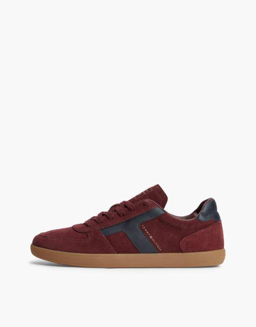 Tommy Hilfiger Th tribeca Sneaker aus Wildleder mit Materialmix in Oxblood, 7 von 7