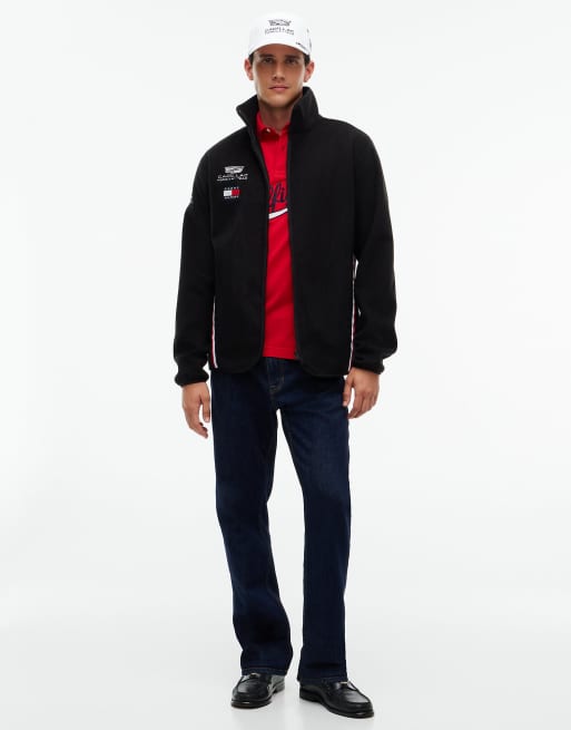 Tommy Hilfiger Th x cadillac formula 1® team fleece jacket in black, 3 of 7