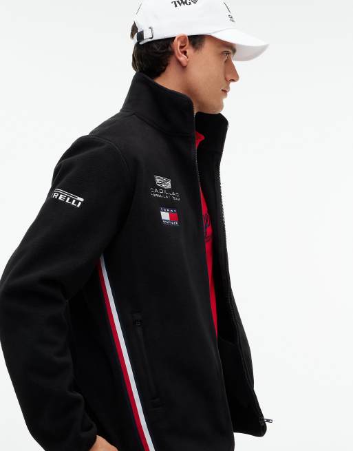 Tommy Hilfiger Th x cadillac formula 1® team fleece jacket in black, 5 of 7