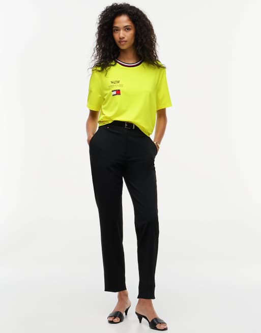Tommy Hilfiger Th x cadillac formula 1® team t-shirt à chevrons jaune, 4 de 7