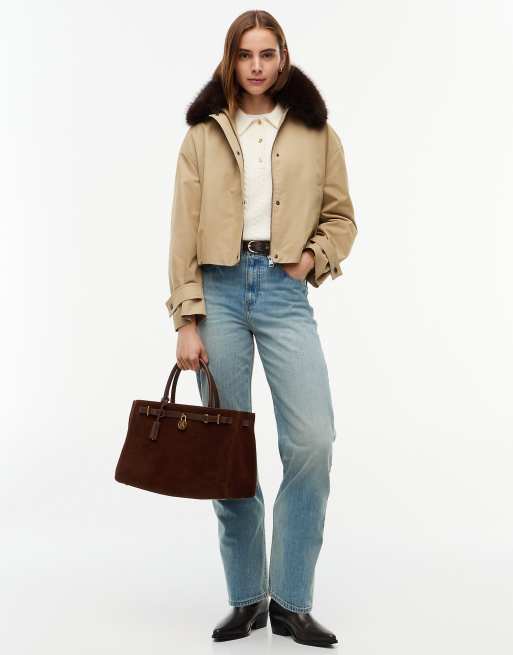 Tommy Hilfiger - The American Icon - Cabas en daim - Marron foncé, 2 de 5
