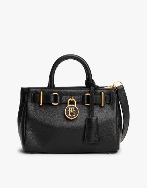 Tommy Hilfiger The american icon leather tote bag in black