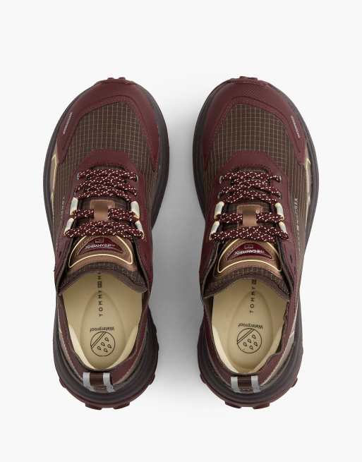 Tommy Hilfiger The canyon waterproof reflective trainers in oxblood, 3 of 7