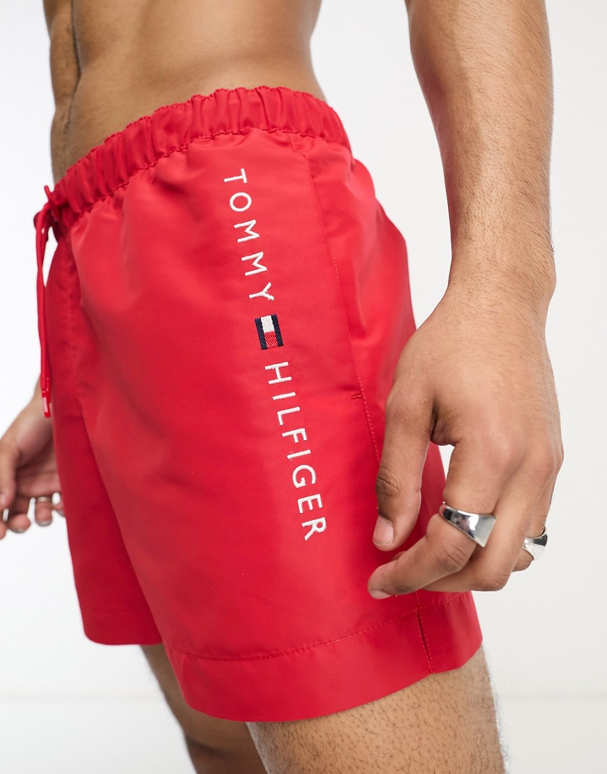 Tommy Hilfiger the original medium drawstring swim shorts in primary red