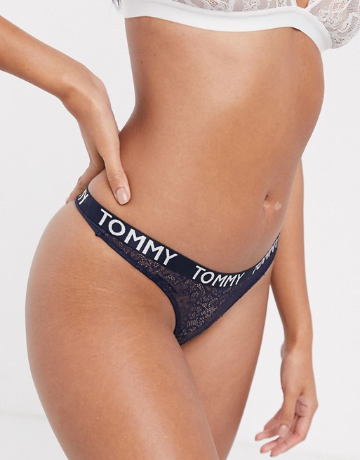 Tommy Hilfiger thong in navy lace