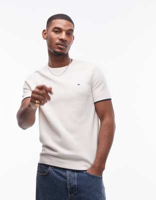 Tommy Hilfiger Man T-shirt Cream Size L Cotton In White