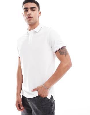 Tommy Hilfiger Tommy Hilfiger tipped polo shirt in white