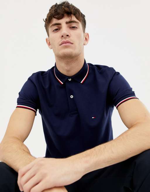 Tommy hilfiger hot sale tipped polo