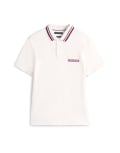 [Tommy Hilfiger] Tommy Hilfiger tipped regular polo in off white Chest 40 Ivory petal