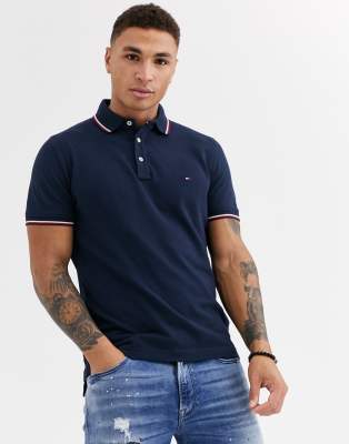 tommy hilfiger tipped polo shirt