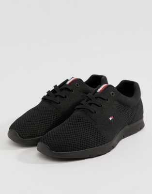 tommy hilfiger tobias knit trainer in black