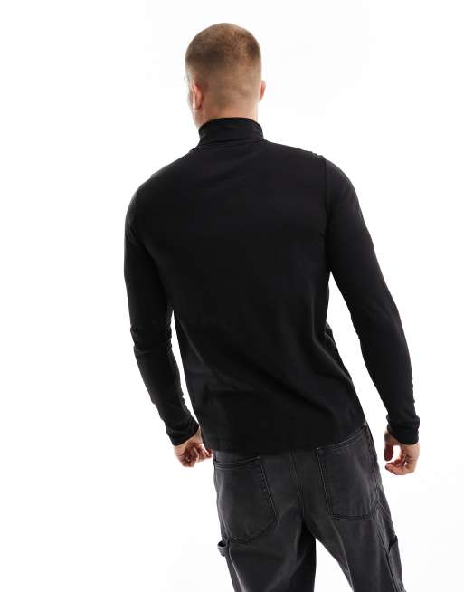 Tommy hilfiger black long sleeve outlet shirt