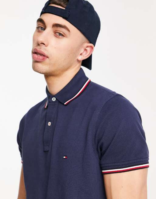 tommy tipped slim polo