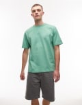 [Tommy Hilfiger] Tommy Hilfiger tonal logo t-shirt in faded green Chest 34 FORT GREEN