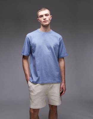Tommy Hilfiger tonal logo t-shirt in hazy blue - view 1