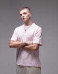 [Tommy Hilfiger] Tommy Hilfiger tonal logo t-shirt in pale pink Chest 44 Pink