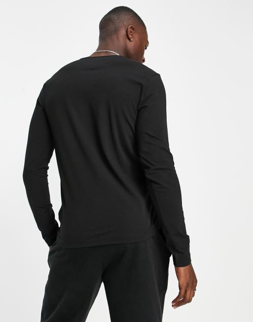 Tommy Hilfiger - Top stretch slim à logo emblématique et manches longues en coton - Noir - BLACK, 2 de 4