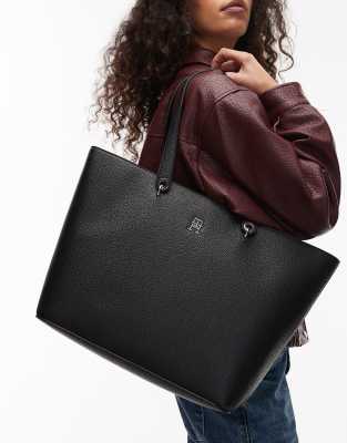 Tommy Hilfiger - Tote bag avec emblème TH - Noir