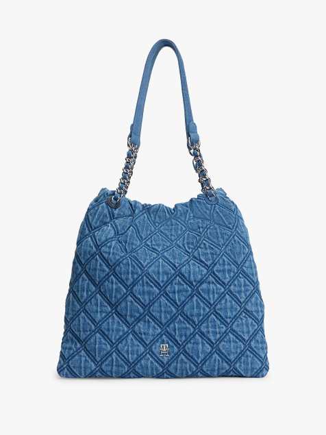 Tommy Hilfiger - Tote bag en jean matelassé à monogramme TH - Bleu - view 1