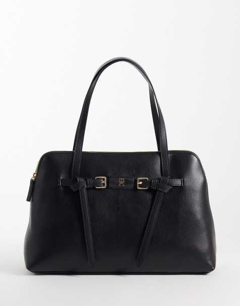 Tommy Hilfiger tote tas met gesp in zwart - view 1
