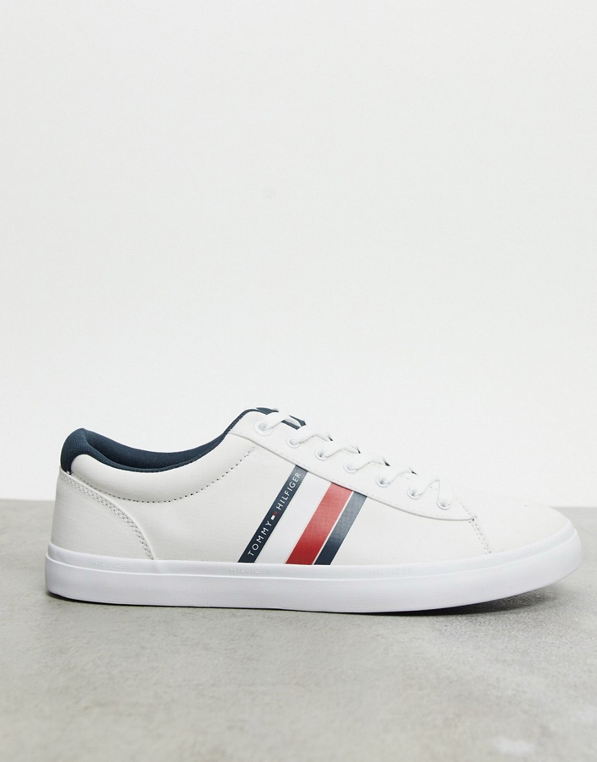 Tommy Hilfiger trainer in white with side flag logo
