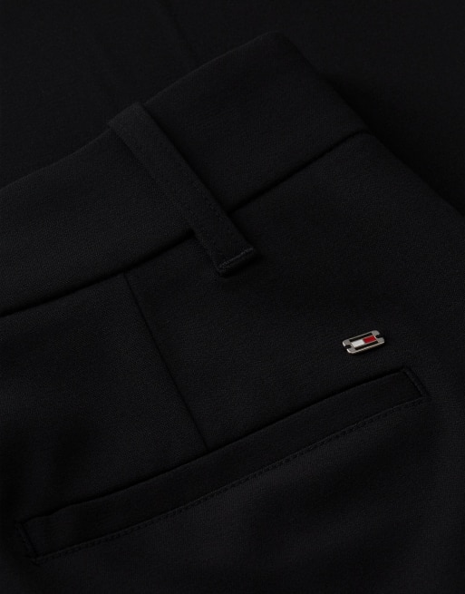 Tommy Hilfiger Travel slim bootcut trousers in black, 6 of 6